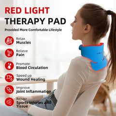 ZJKC Neck Pain Relief Device Patch,Red Light Therapy for Neck Pain Relief,Neck and Shoulder Relaxer, Silicone NIR Infrared Light Therapy Devices Gifts for Parents Family Friends Partner