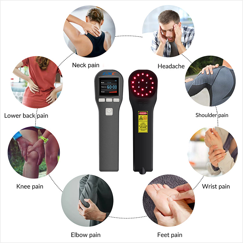 ZJKC Home use red infrared light 650nm 808nm mixed lllt therapi laser device for physical treatment